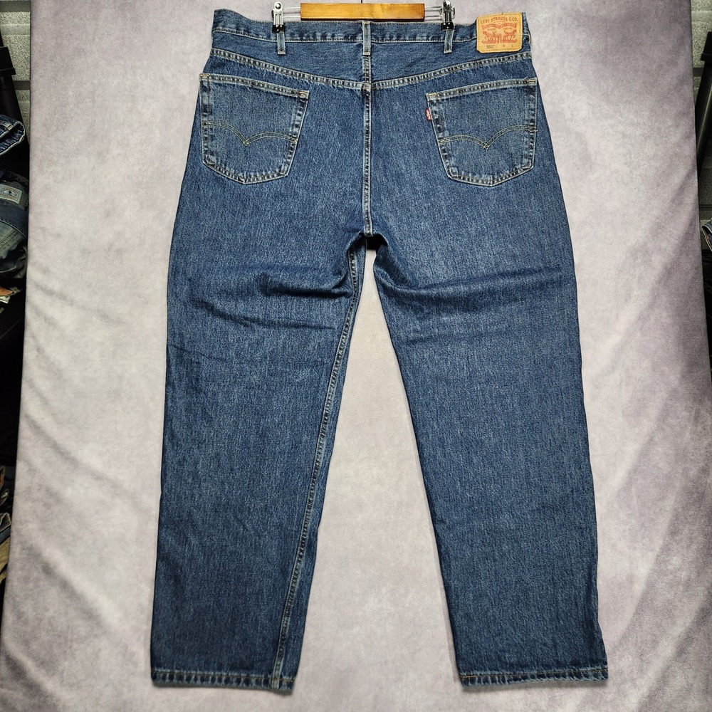 Levi's 550 Relaxed Fit‎ Jeans Mens 46x32 Blue Denim Pants Zipper Fly